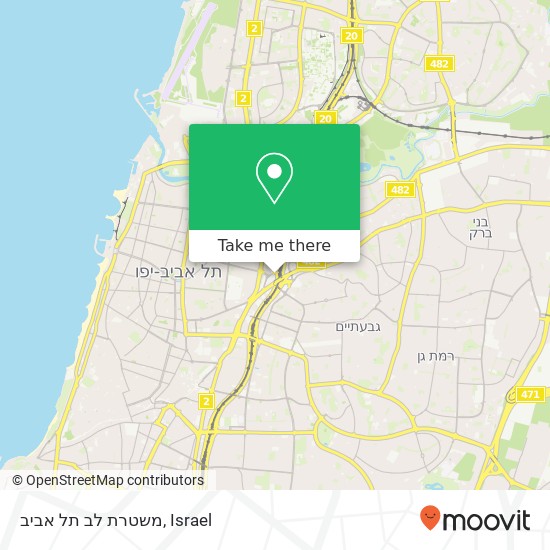 משטרת לב תל אביב map