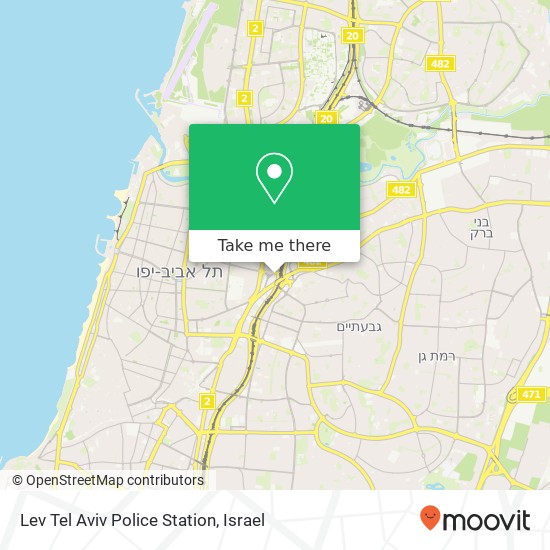 Lev Tel Aviv Police Station map