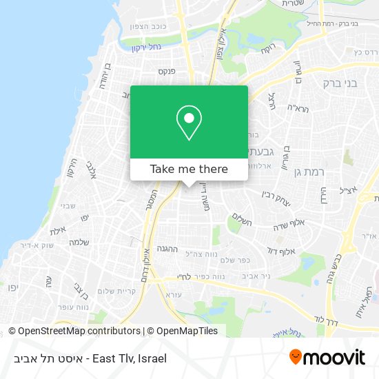 Карта איסט תל אביב - East Tlv