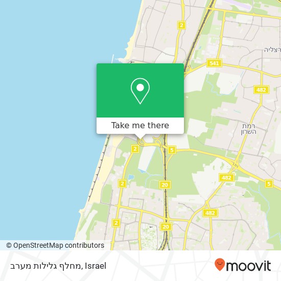 מחלף גלילות מערב map