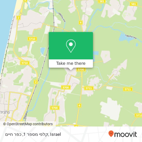 קלפי מספר 1, כפר חיים map