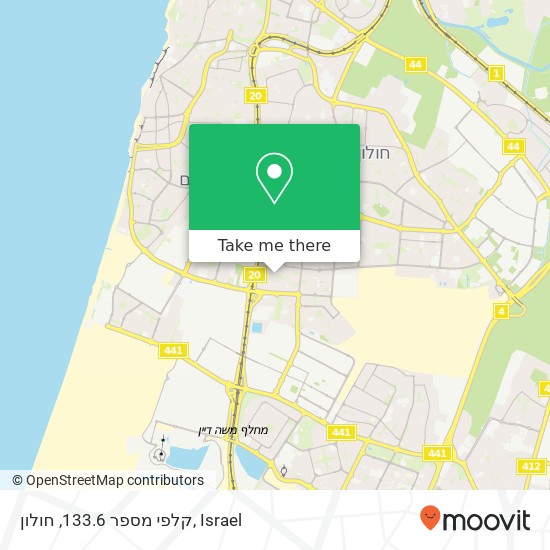 קלפי מספר 133.6, חולון map