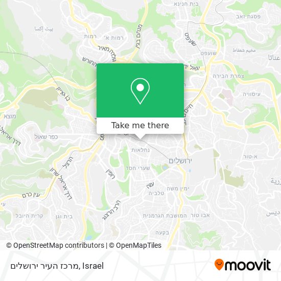 מרכז העיר ירושלים map