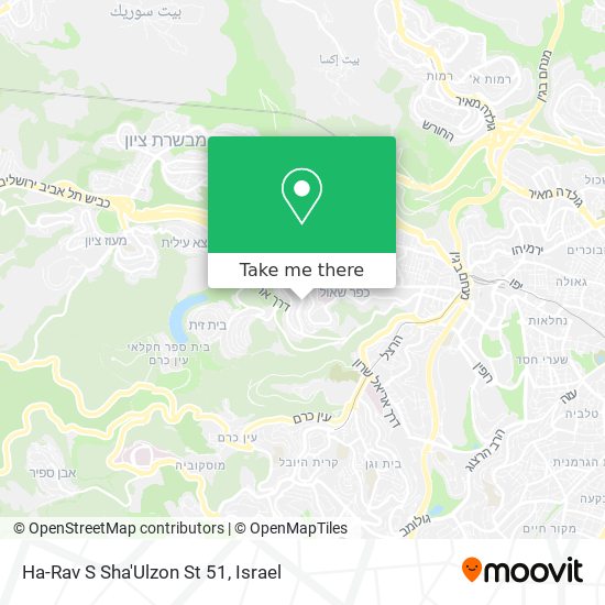 Ha-Rav S Sha'Ulzon St 51 map