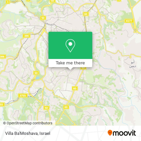 Villa Ba'Moshava map
