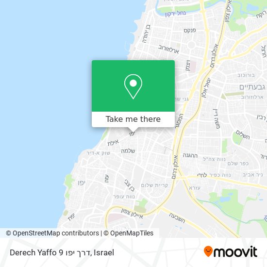 Карта Derech Yaffo 9 דרך יפו
