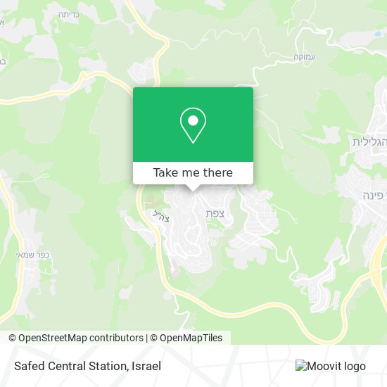 Карта Safed Central Station