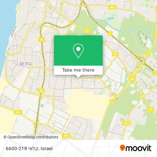 קלפי 6600-218 map