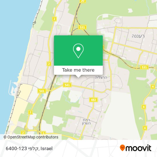 קלפי 6400-123 map