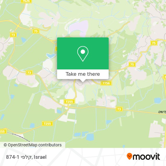 קלפי 874-1 map