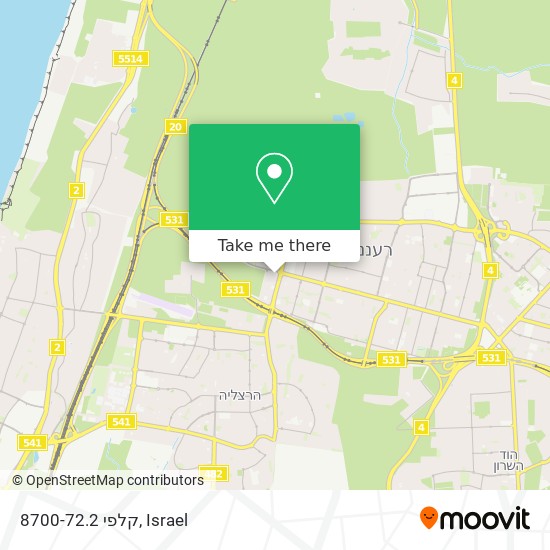 קלפי 8700-72.2 map