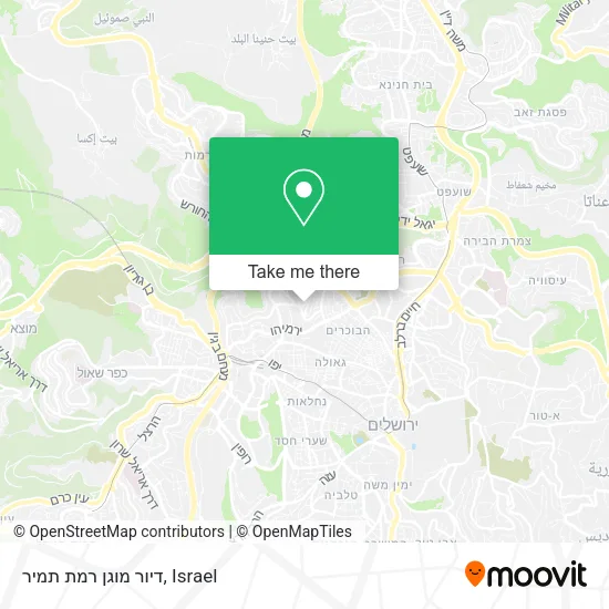 Карта דיור מוגן רמת תמיר