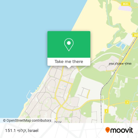 קלפי 151.1 map