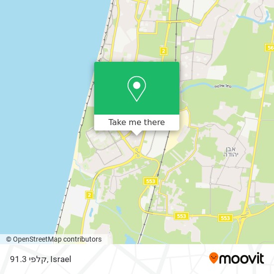 קלפי 91.3 map