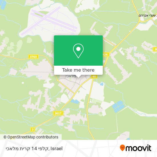 קלפי 14 קרית מלאכי map