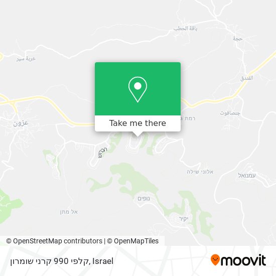 Карта קלפי 990 קרני שומרון