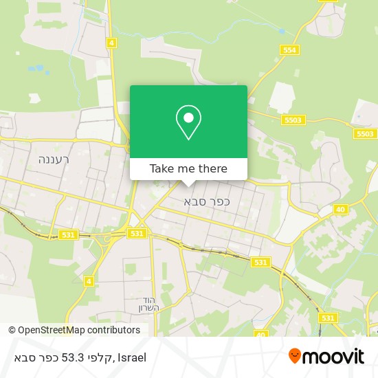 קלפי 53.3 כפר סבא map