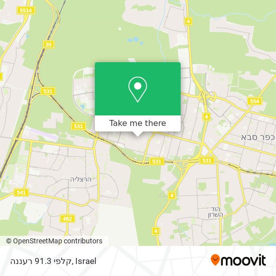 קלפי 91.3 רעננה map