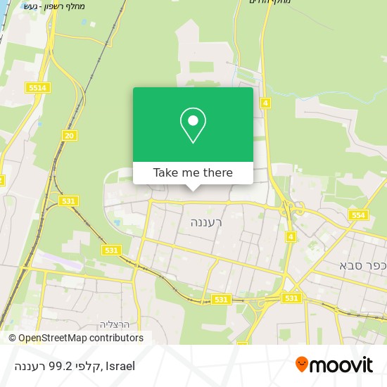 קלפי 99.2 רעננה map