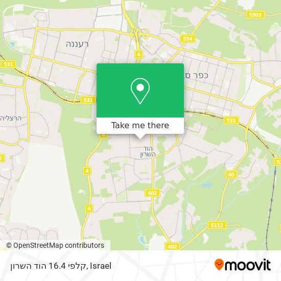 קלפי 16.4 הוד השרון map