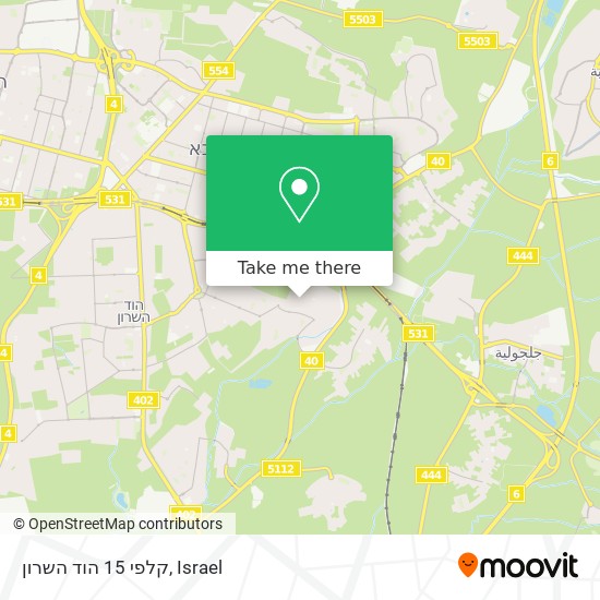 קלפי 15 הוד השרון map