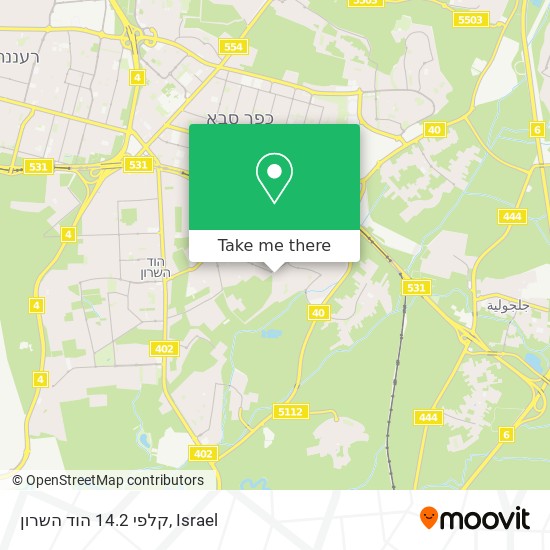 קלפי 14.2 הוד השרון map