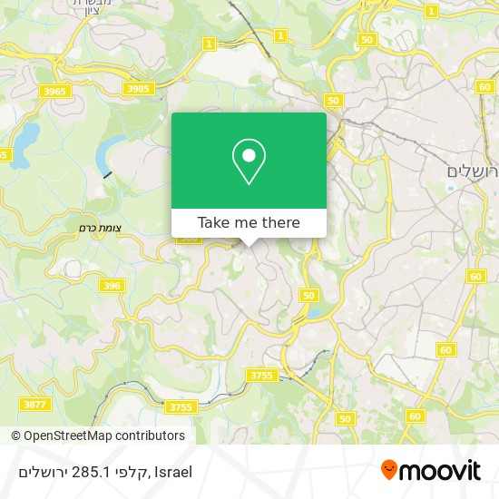 קלפי 285.1 ירושלים map