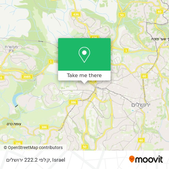 קלפי 222.2 ירושלים map