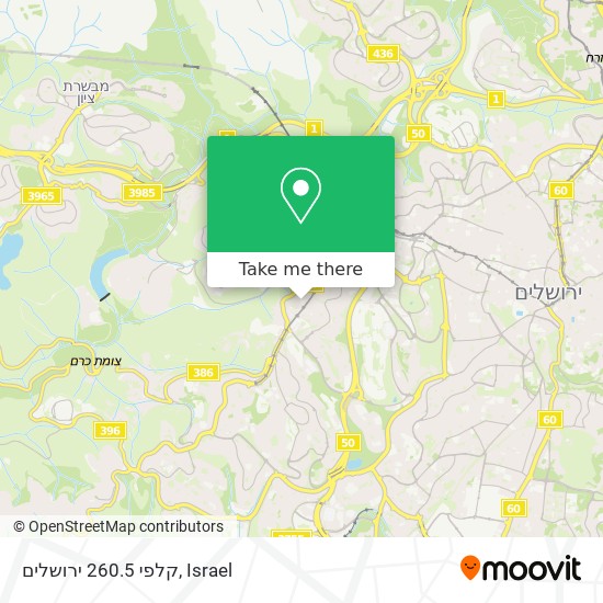 קלפי 260.5 ירושלים map