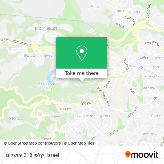 קלפי 218 ירושלים map