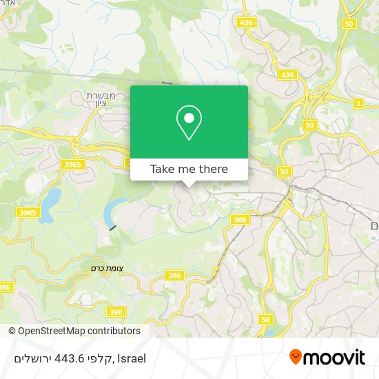 קלפי 443.6 ירושלים map