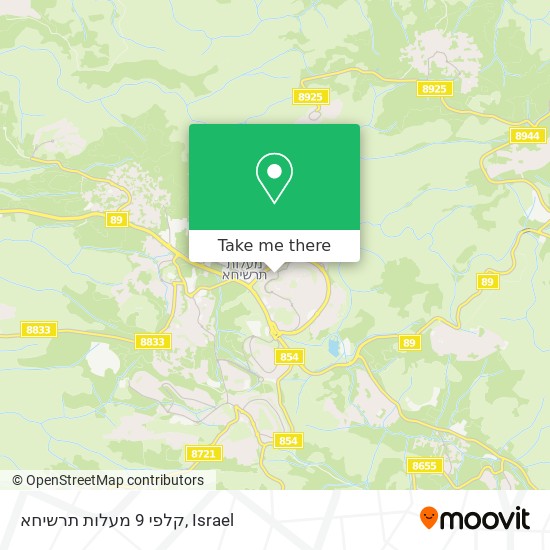 קלפי 9 מעלות תרשיחא map