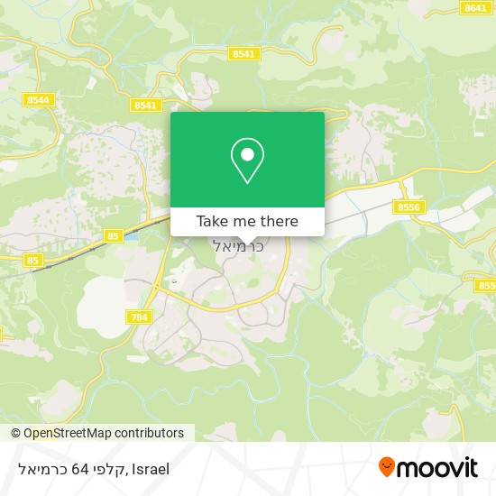 קלפי 64 כרמיאל map