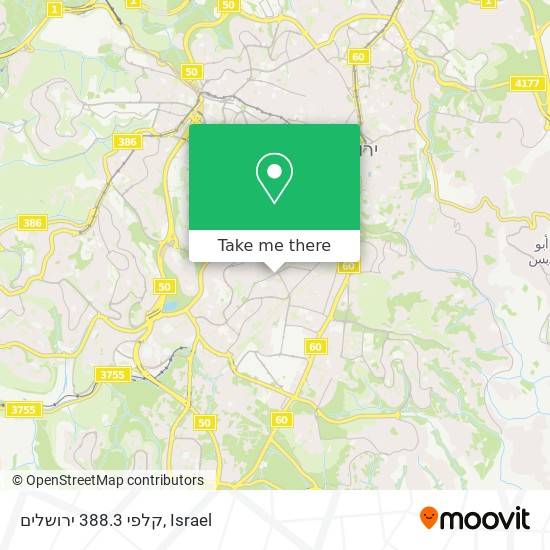 Карта קלפי 388.3 ירושלים