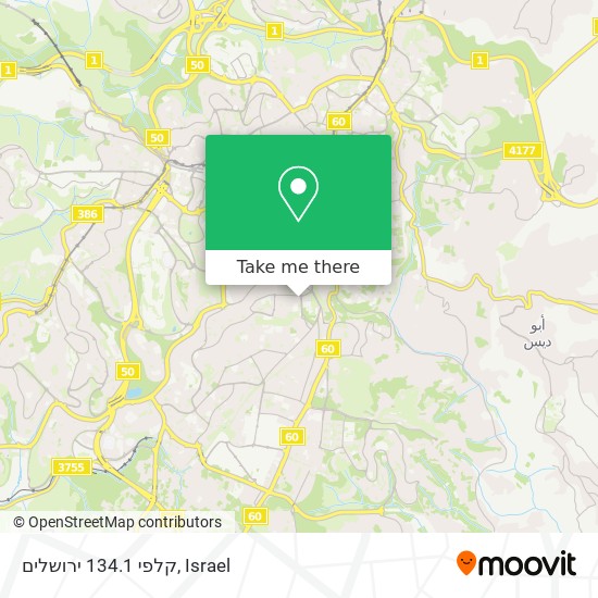 קלפי 134.1 ירושלים map