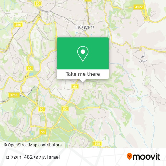 Карта קלפי 482 ירושלים