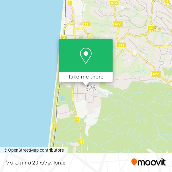 קלפי 20 טירת כרמל map