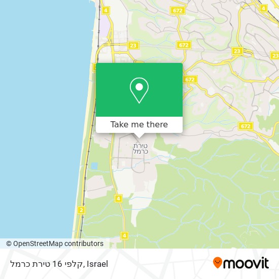 קלפי 16 טירת כרמל map