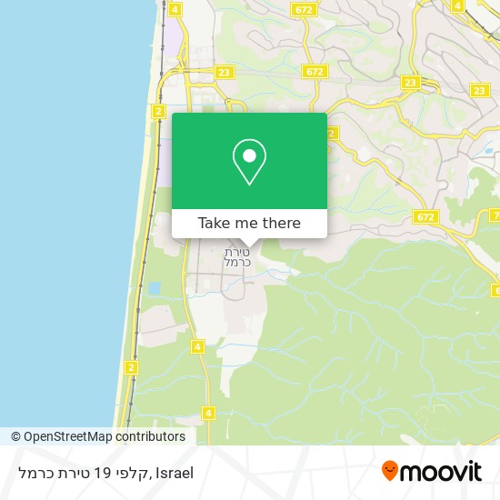 קלפי 19 טירת כרמל map