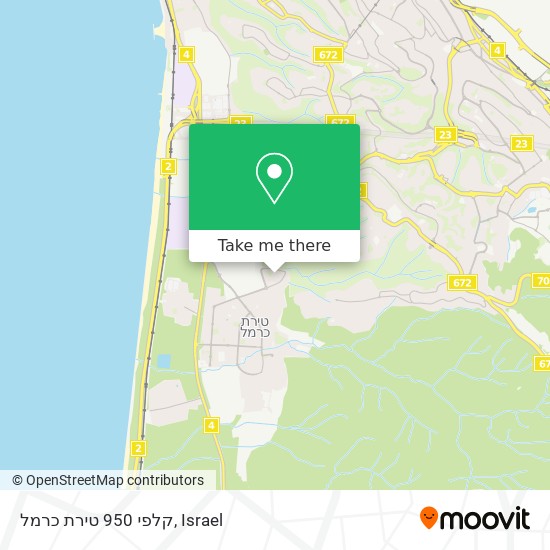 קלפי 950 טירת כרמל map