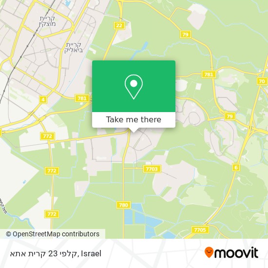 קלפי 23 קרית אתא map