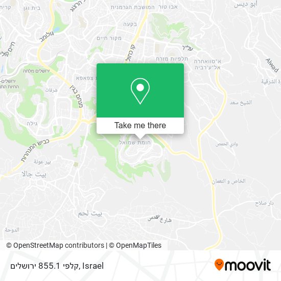 קלפי 855.1 ירושלים map