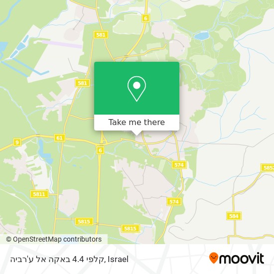 קלפי 4.4 באקה אל ע'רביה map