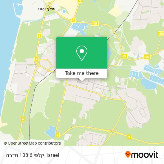 קלפי 108.6 חדרה map