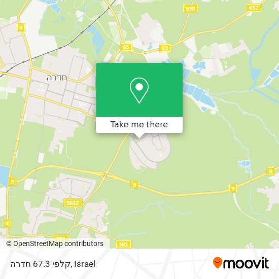 קלפי 67.3 חדרה map