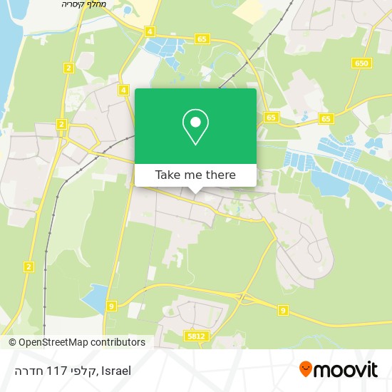 קלפי 117 חדרה map