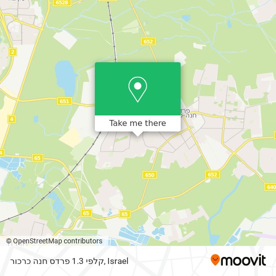 קלפי 1.3 פרדס חנה כרכור map