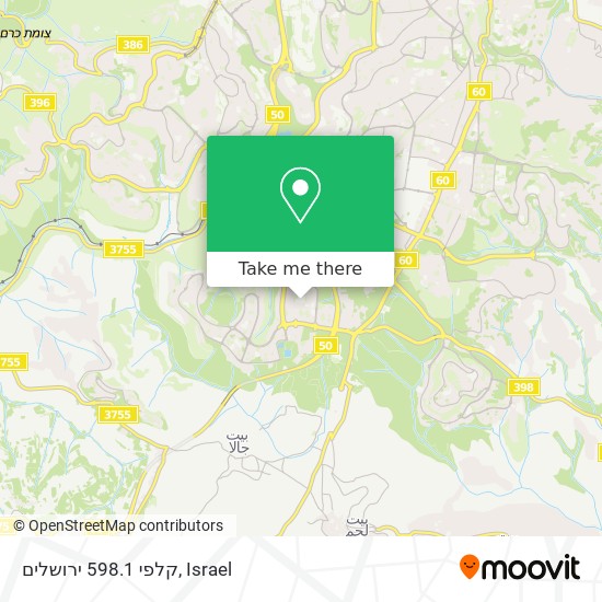 קלפי 598.1 ירושלים map
