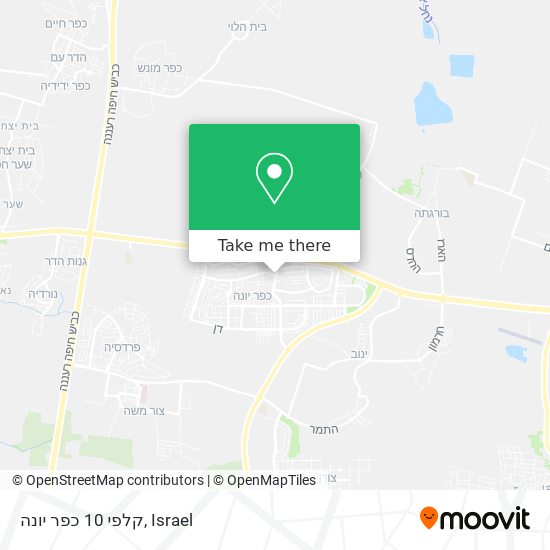 קלפי 10 כפר יונה map