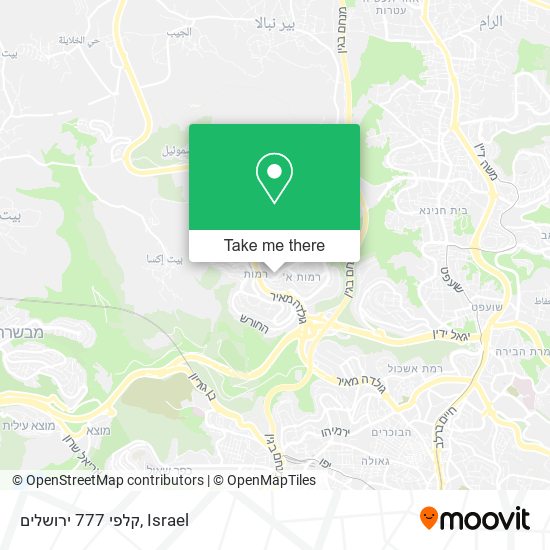 קלפי 777 ירושלים map